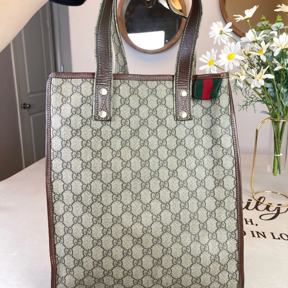 Gucci GG Logo Printed Totes Shoulder Bag - Picture 3 of 16